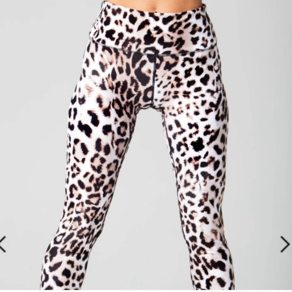 HP🐆♥️SEXY OUGES LEOPARD PRINT HIGH WAIST 7/8 ACTIVEWEAR YOGA LEGGINGS w/POCKETS - Picture 6 of 16